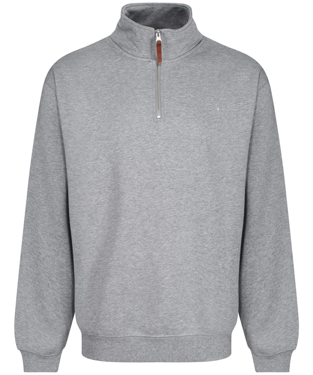 View RM Williams Mulyungarie Quarter Zip Fleece Sweater Grey Marl UK L information