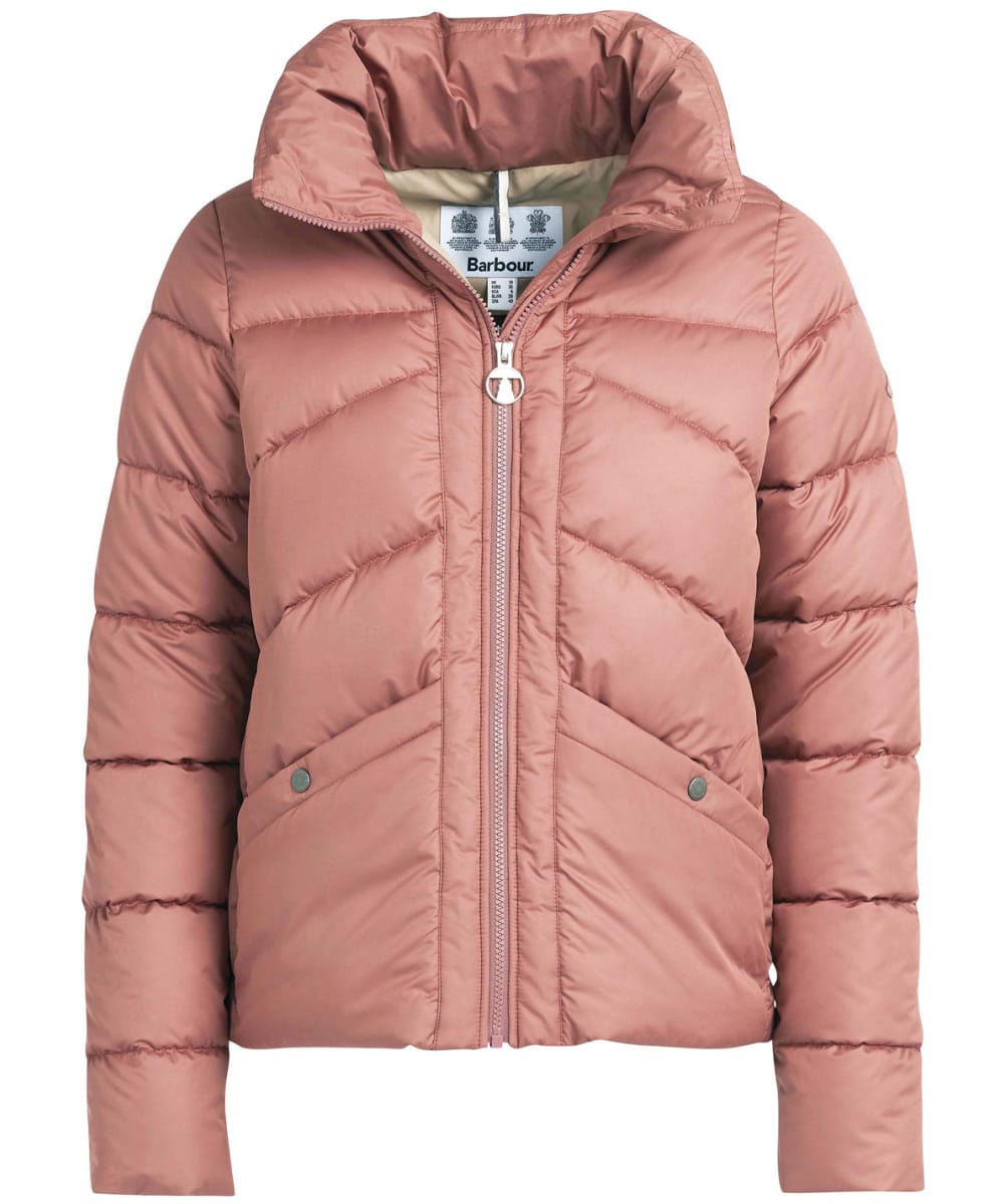 View Womens Barbour Cabot Quilted Jacket Rose Blush Sand UK 18 information