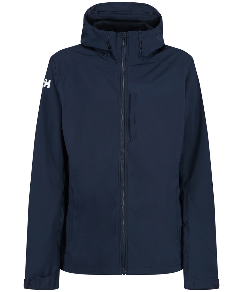 View Mens Helly Hansen Paramount Hooded Water Resistant Softshell Jacket Navy XL information