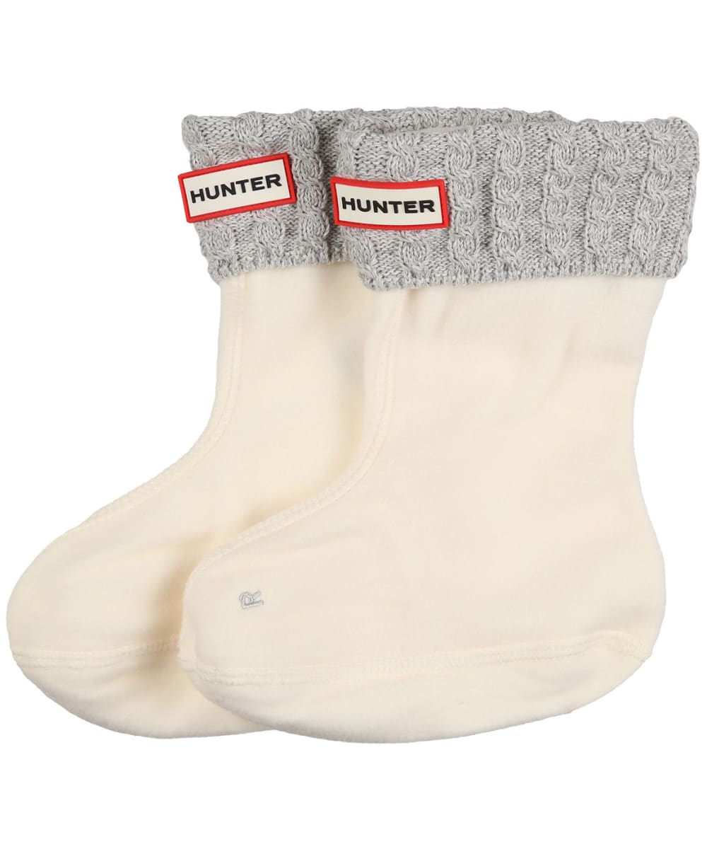 View Kids Hunter Recycled Mini Cable Boot Socks Hunter White Pale Grey S 79 UK information