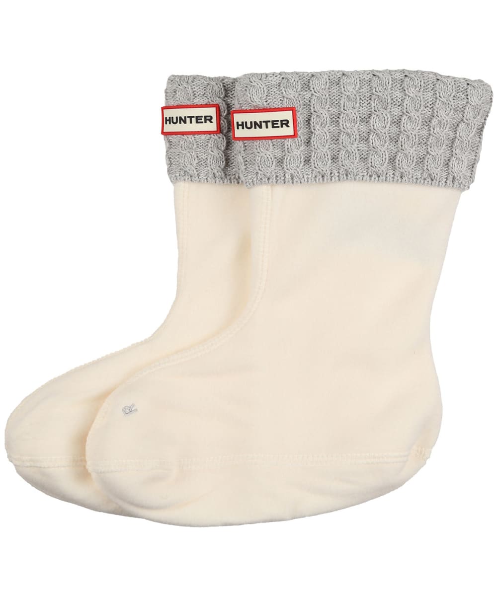 View Hunter Recycled Mini Cable Boot Socks Short Hunter White Pale Grey XL 911 UK information
