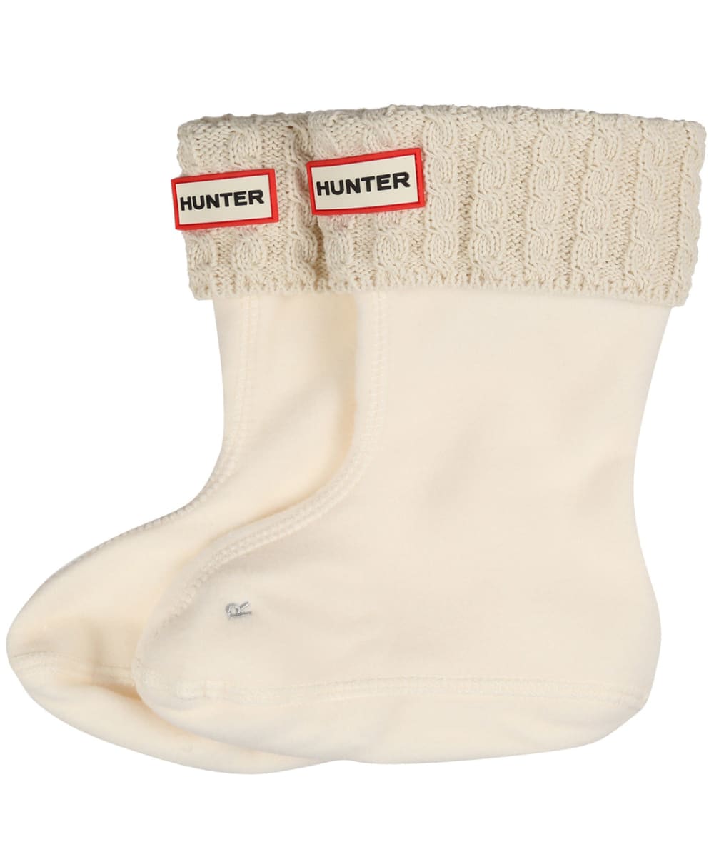 View Kids Hunter Recycled Mini Cable Boot Socks Hunter White M 1012 UK information