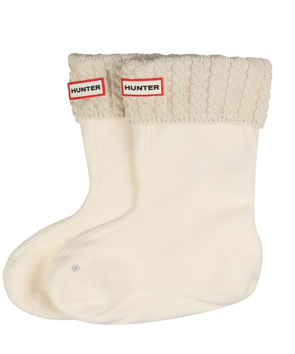 View Hunter Recycled Mini Cable Boot Socks Short Hunter White M 35 UK information