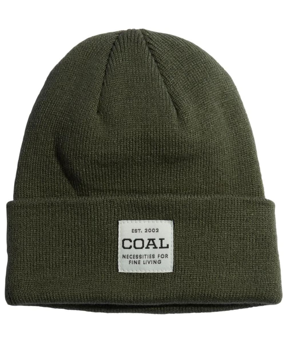 View Coal The Uniform Fine Rib Knit Cuffed Mid Beanie Olive One size information