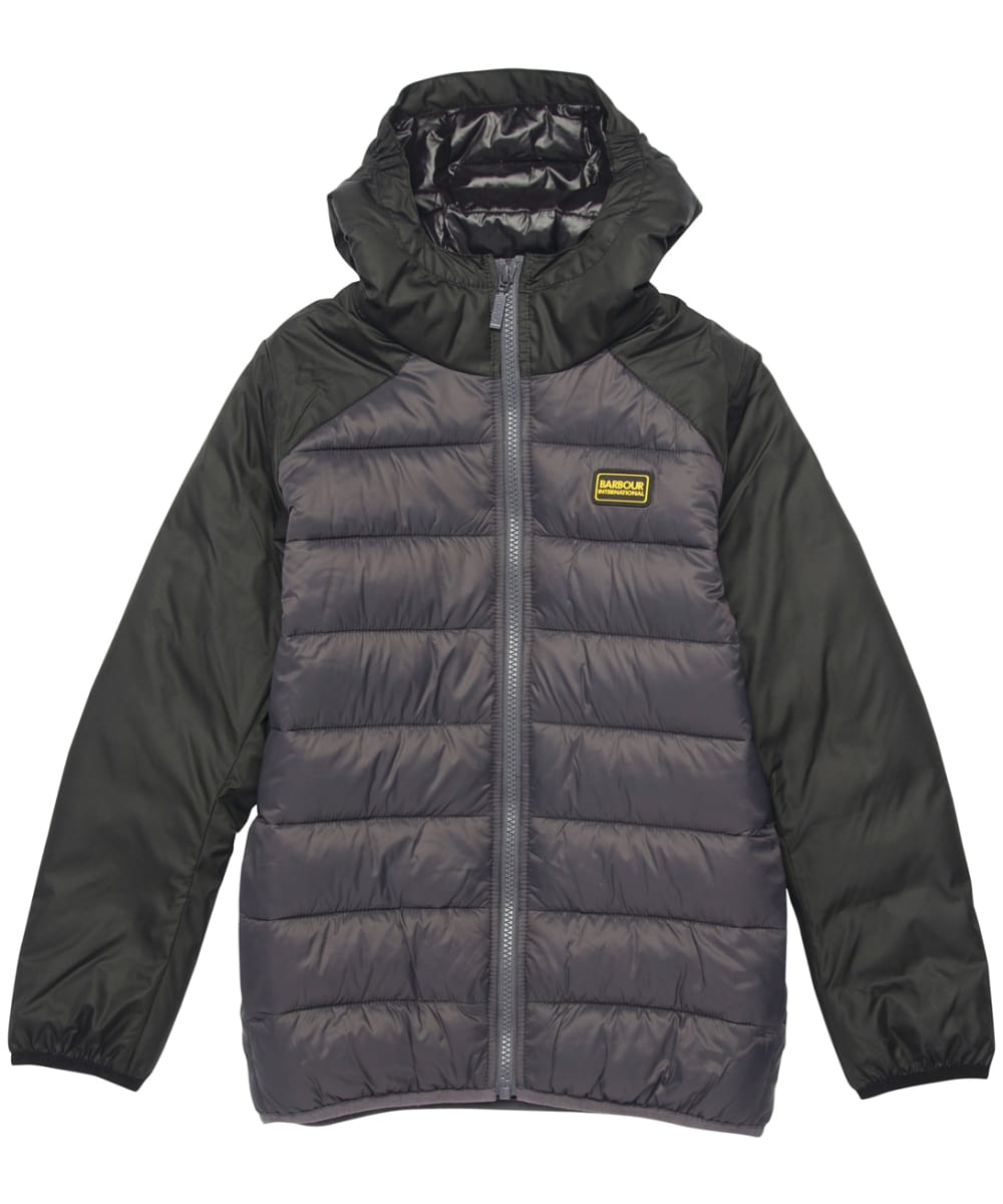 View Boys Barbour International Boys Hooded Dulwich Quilt 1015yrs Black 1011yrs L information
