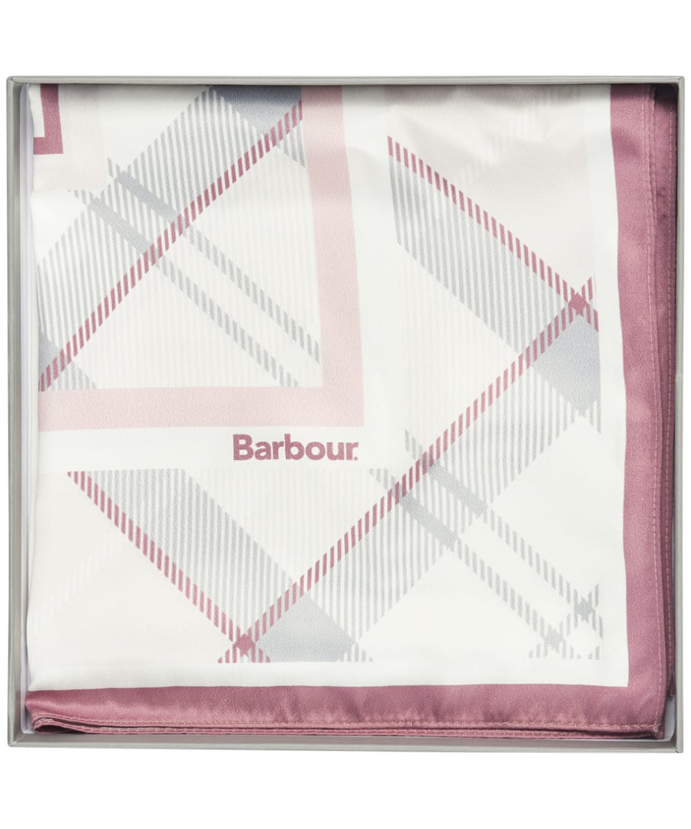 View Womens Barbour Tartan Printed Square Silver Birch One size information