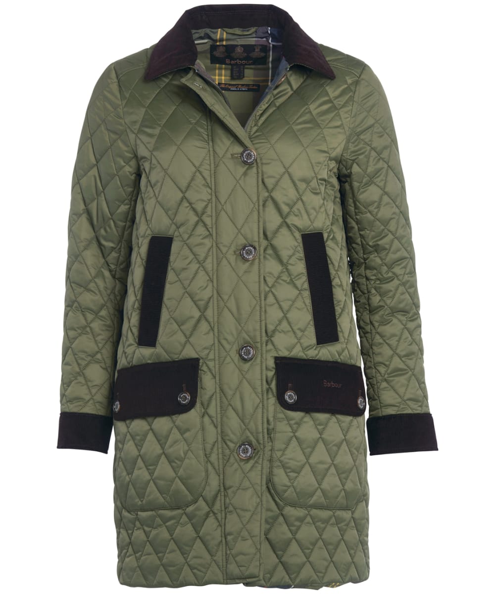 View Womens Barbour Constable Quilted Jacket Olive Classic Tartan UK 10 information