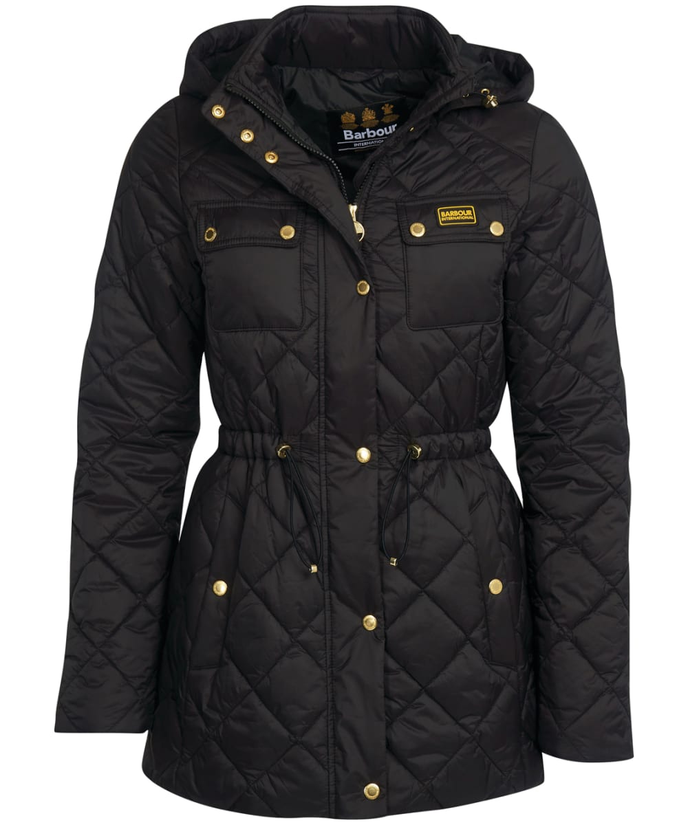 View Womens Barbour International Avalon Quilted Jacket Black UK 18 information