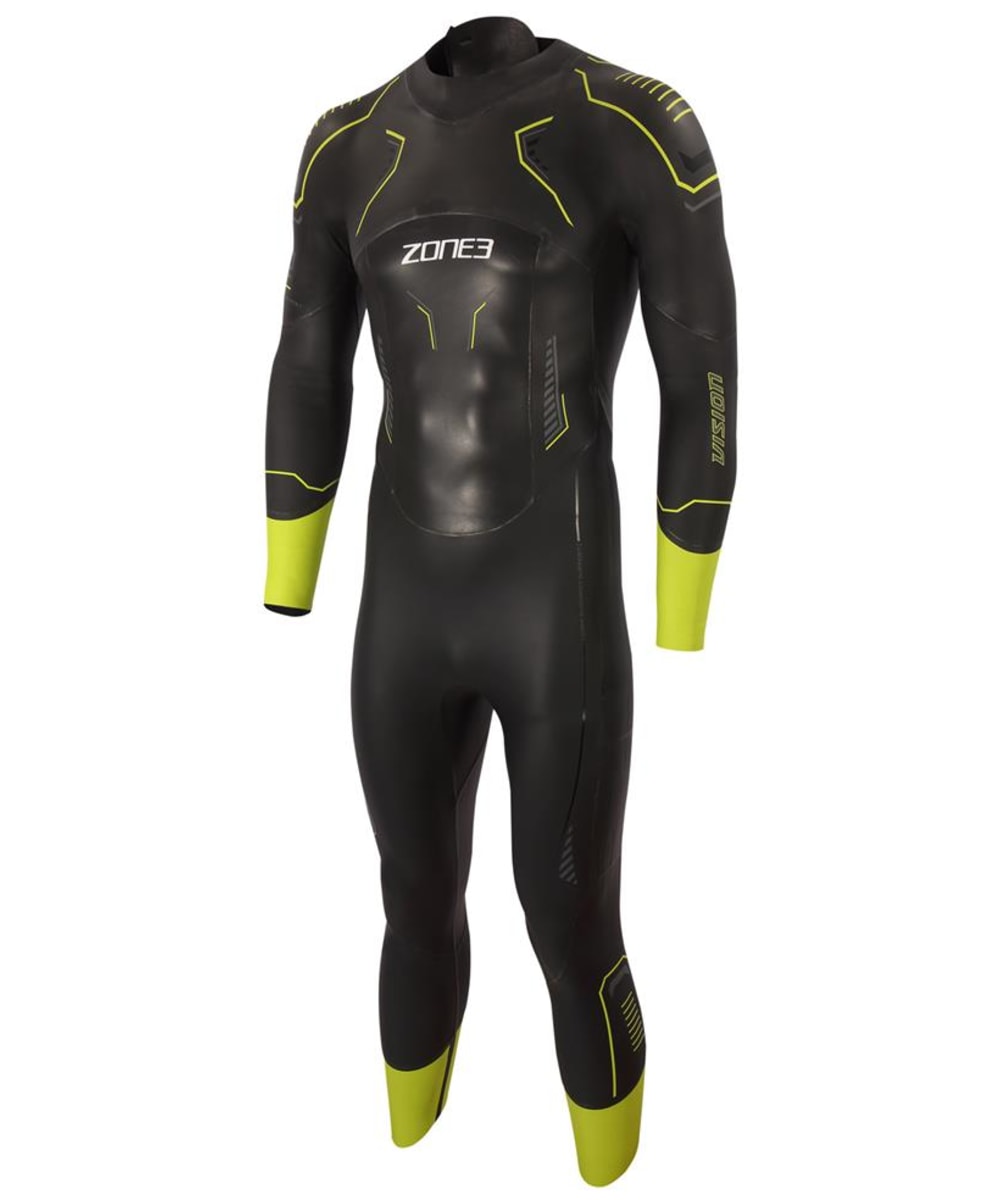 View Mens Zone3 Vision Neoprene Wetsuit Black Lime XL information