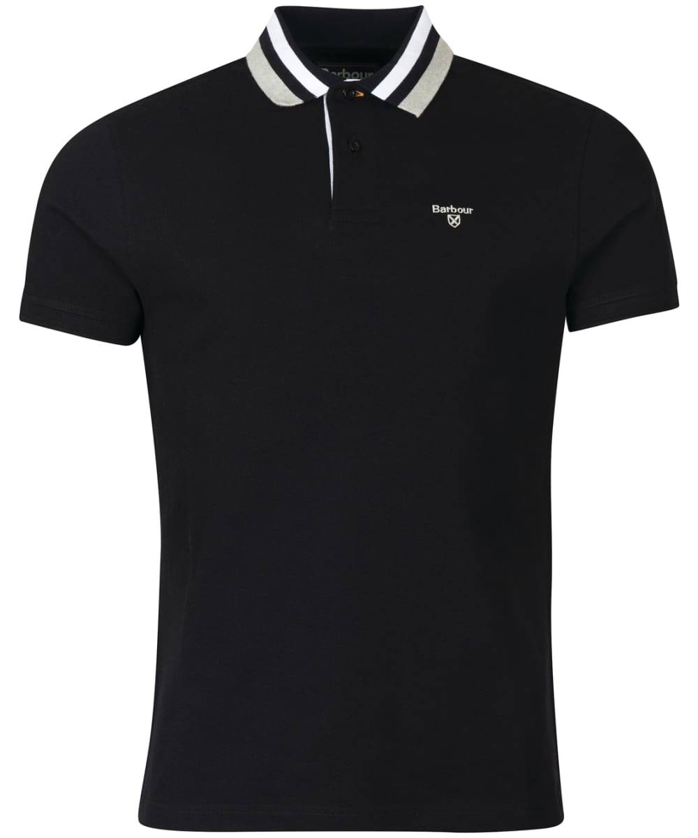 View Mens Barbour Hawkeswater Tipped Polo Shirt Black UK S information