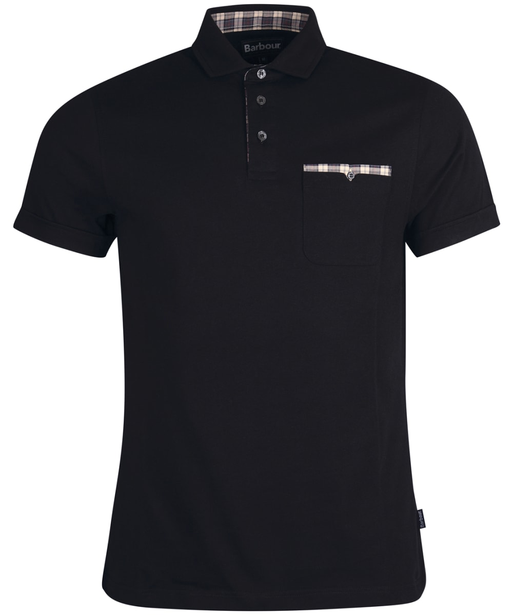 View Mens Barbour Corpatch Polo Shirt Black UK M information