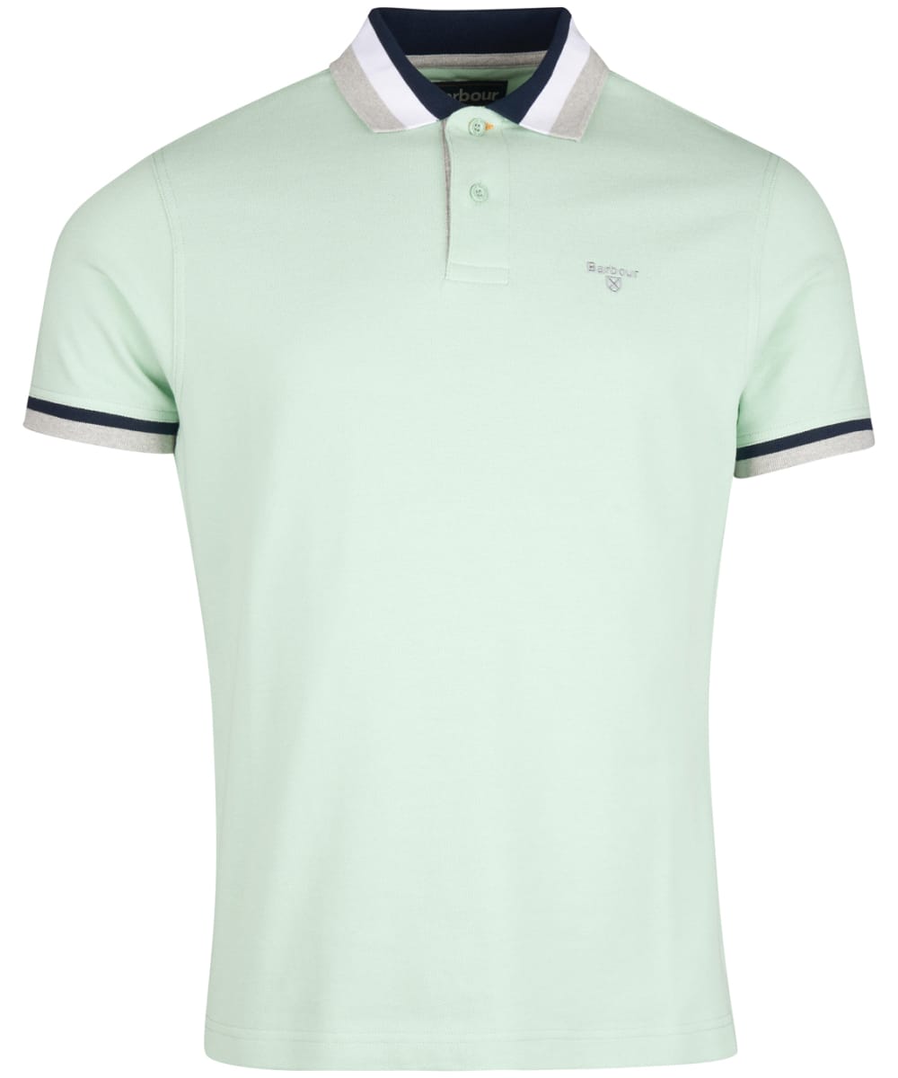 View Mens Barbour Finkle Polo Dusty Mint UK M information