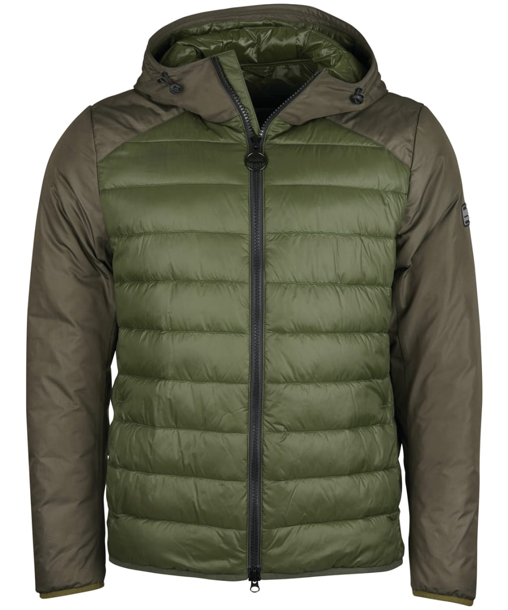 View Mens Barbour International Hooded Dulwich Quilted Jacket Forest UK M information