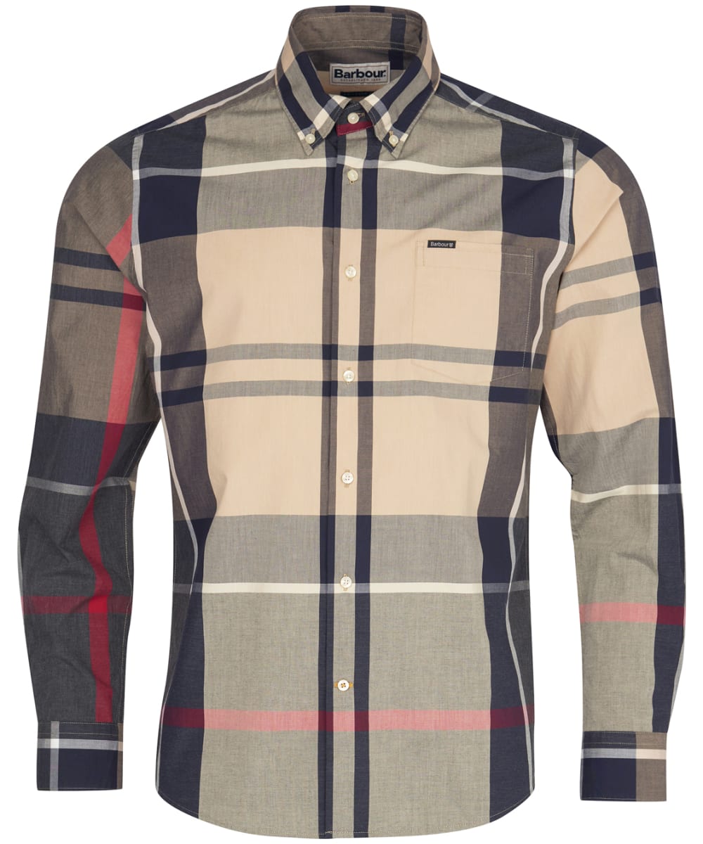 View Mens Barbour Harris Tailored Shirt Stone UK L information