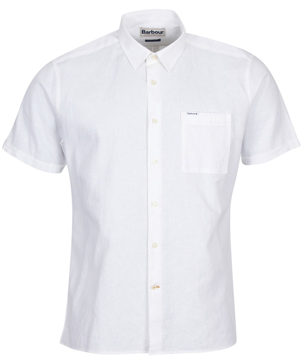 View Mens Barbour Nelson SS Summer Shirt White UK L information