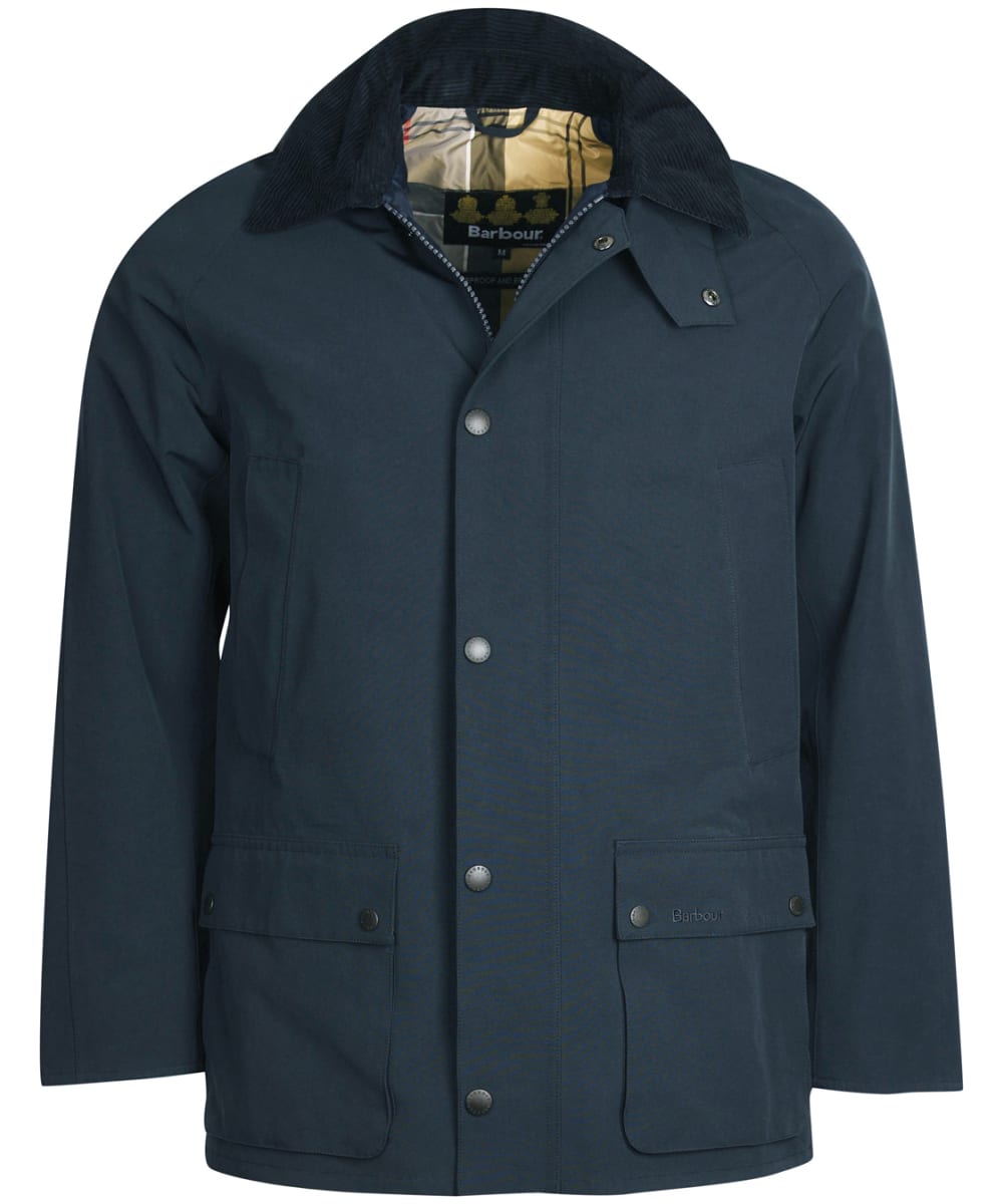 View Mens Barbour Ashby Waterproof Jacket Navy Dress Tartan UK XL information