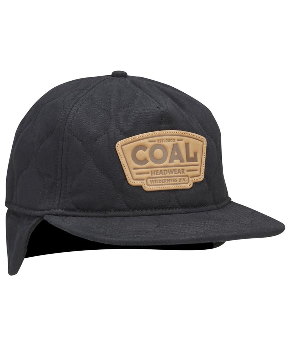 View Coal The Cummins Quilted Flat Brim Cap With Ear Flaps Black M 57585cm information