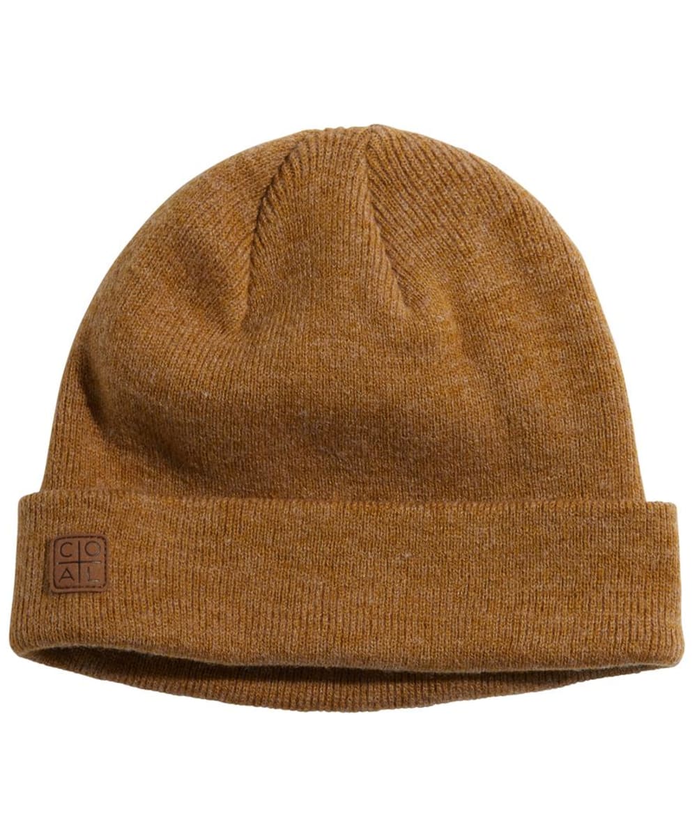 View Coal The Harbor Fine Rib Knit Low Profile Beanie Heather Mustard One size information