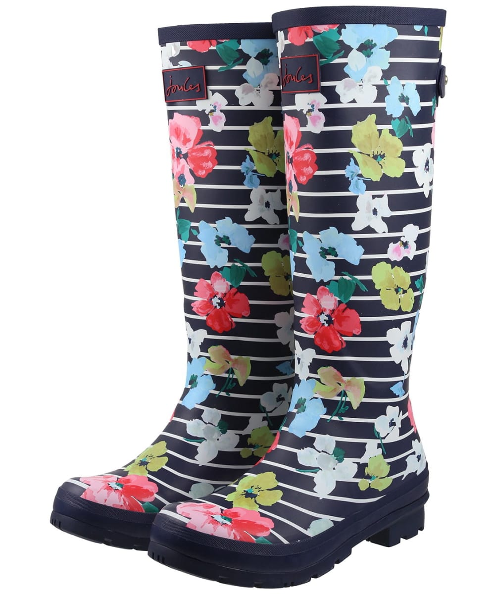 View Womens Joules Welly Print Blue Stripe Floral UK 7 information