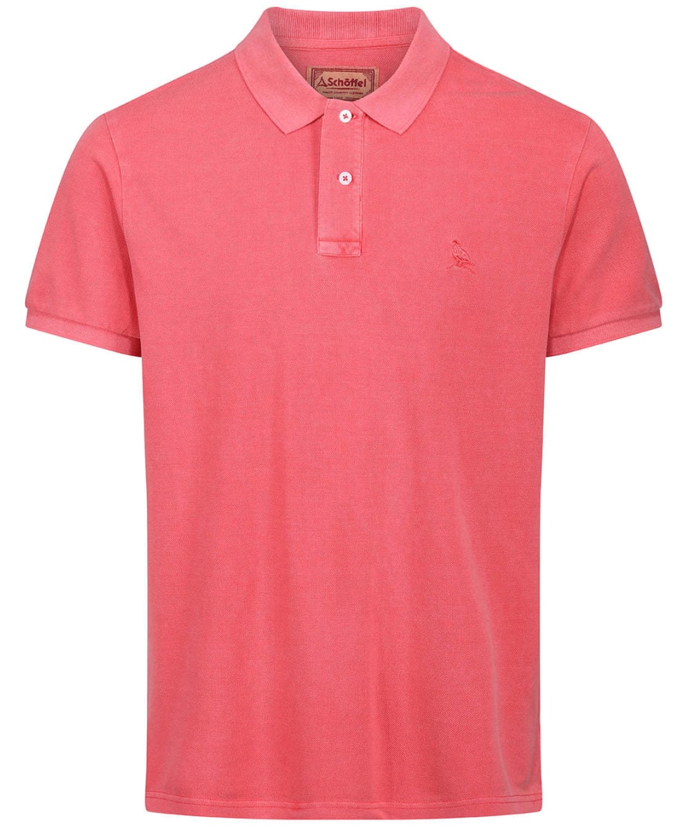 View Mens Schoffel St Ives Polo Shirt Coral UK S information