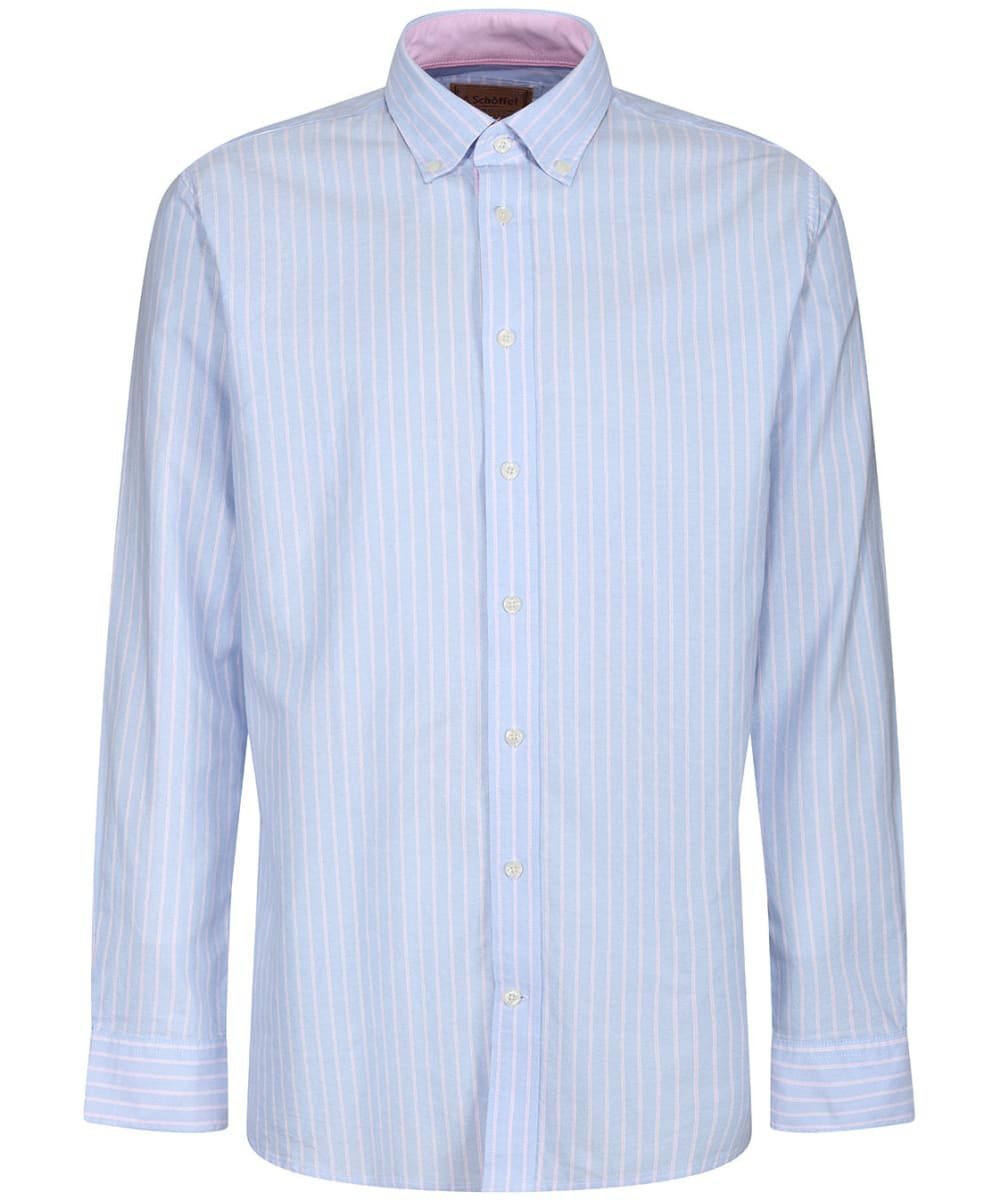 Men’s Schoffel Soft Oxford Tailored Long Sleeve Shirt – Stripe