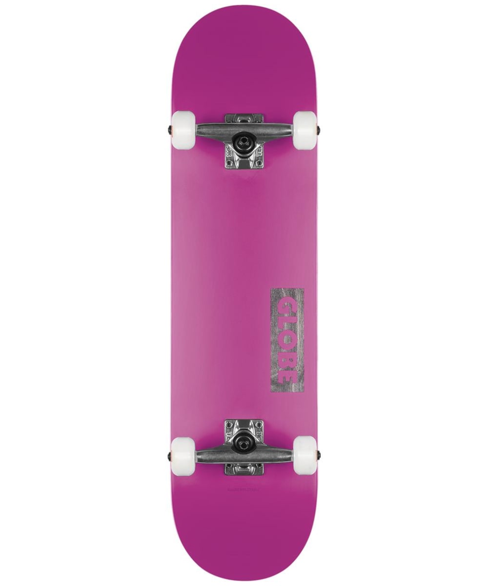 View Globe Goodstock Resin7 Complete Skateboard 825 Neon Purple One size information
