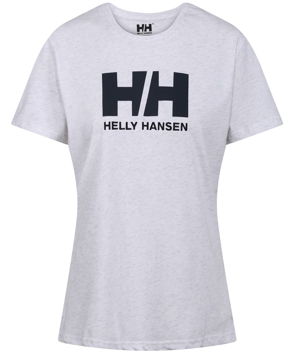 View Womens Helly Hansen Logo Organic Cotton Short Sleeved TShirt Nimbus Cloud Melange XS information