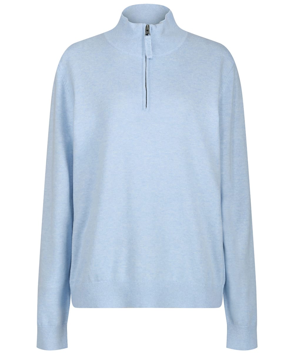 View Womens Schoffel Polperro Pima ¼ Zip Sweatshirt Pale Blue UK 14 information
