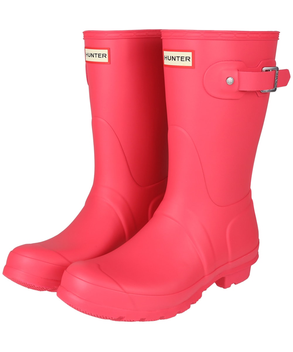 View Womens Hunter Original Short Wellington Boots Rowan Pink UK 5 information
