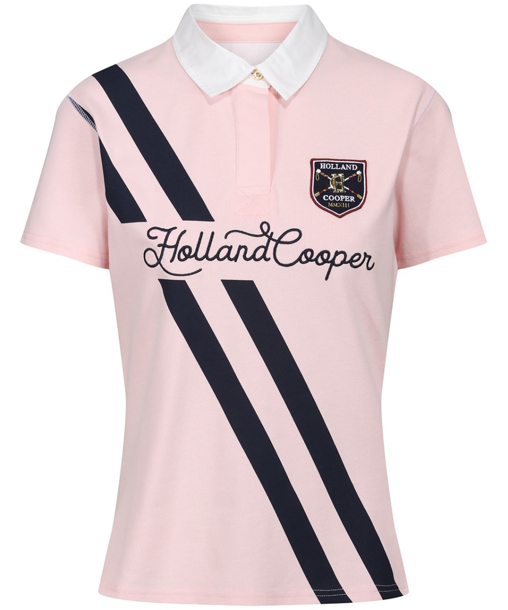 View Womens Holland Cooper Hurlingham Polo Shirt Ice Pink UK 1214 information