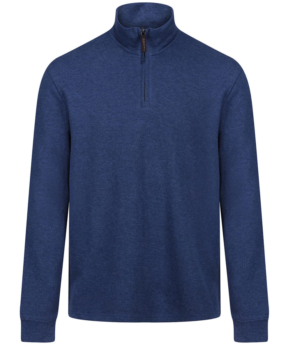 View Mens Schöffel Cotton French Ribbed ¼ Zip Sweater French Navy UK L information
