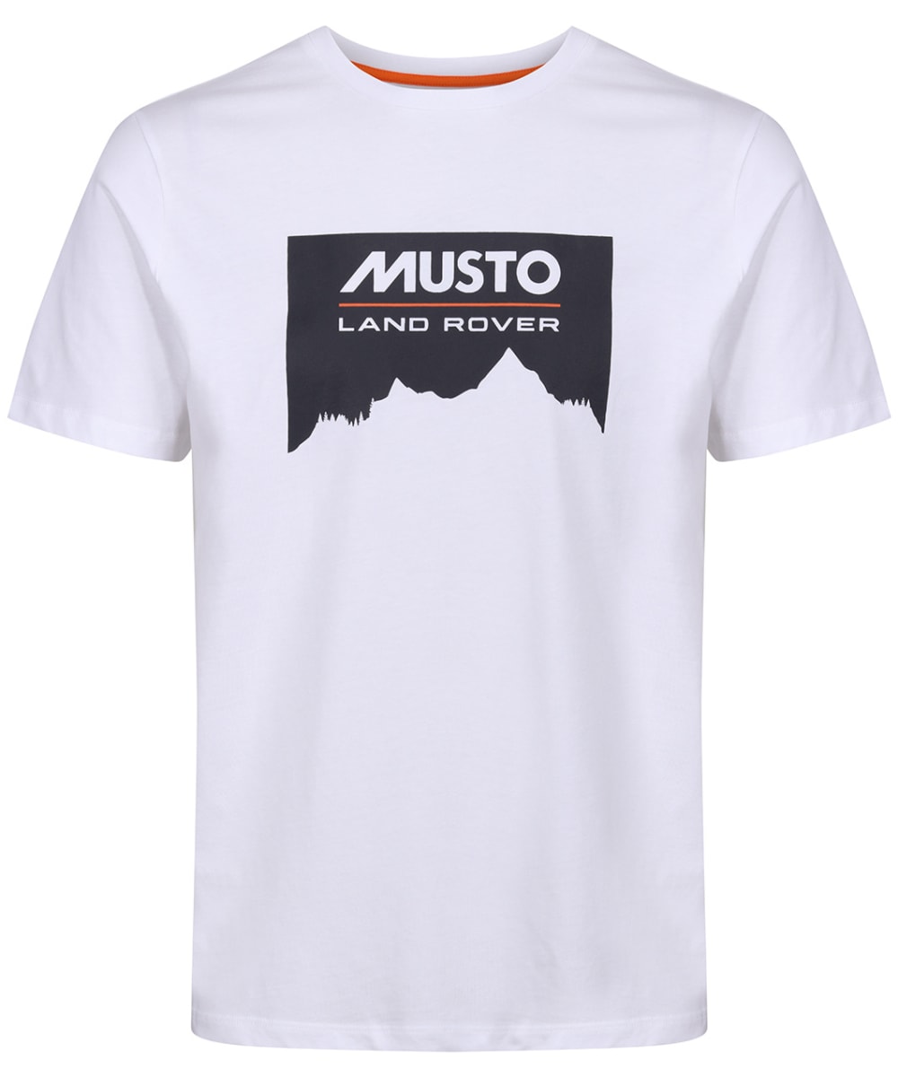 View Mens Musto Land Rover Organic Cotton TShirt White UK XL information