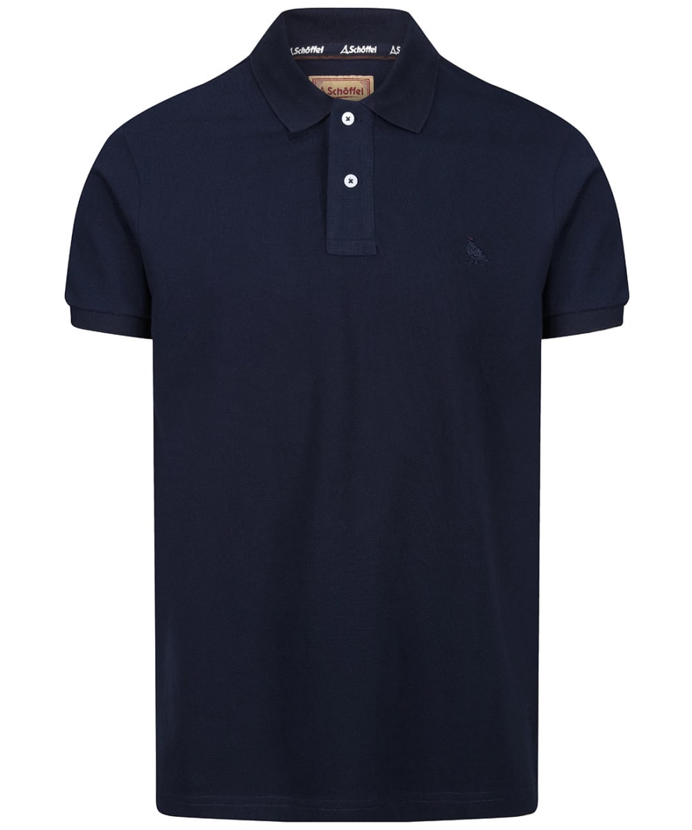 View Mens Schoffel St Ives Polo Shirt Navy UK L information