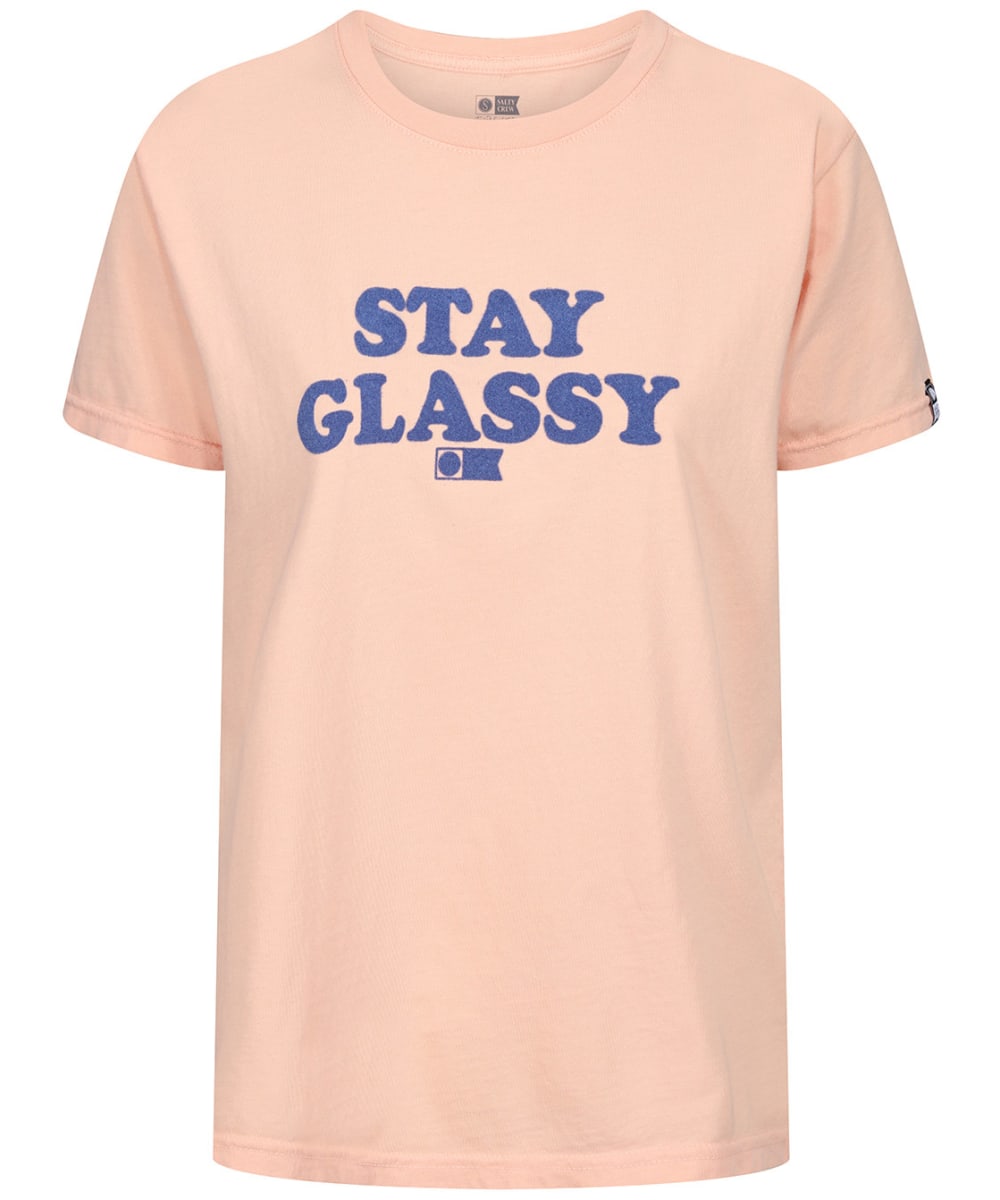 View Womens Salty Crew Stay Glassy Boyfriend Short Sleeve Cotton Tee Peached L information