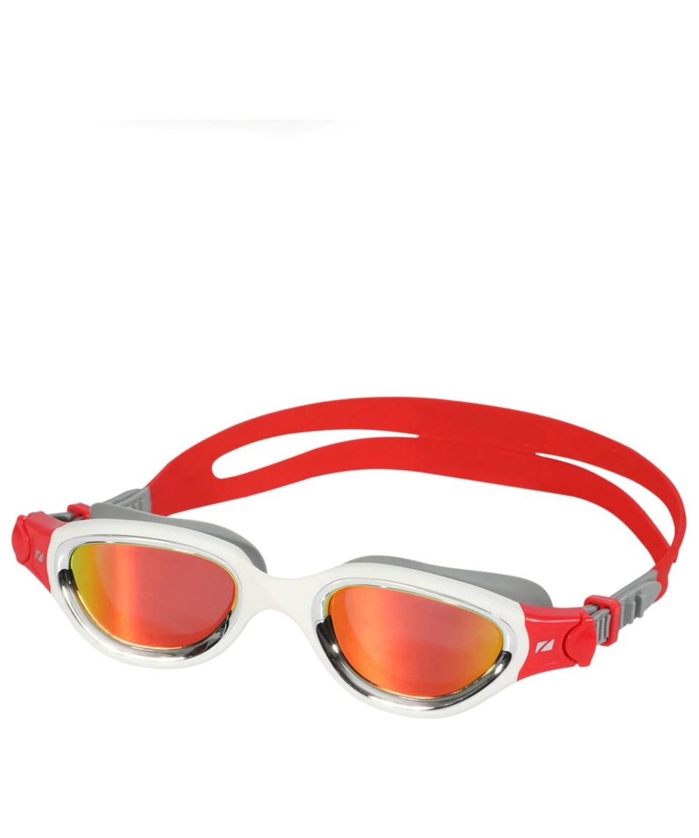 View Zone3 VenatorX Swim Goggles Polarized Revo Red Lens Silver White Red One size information