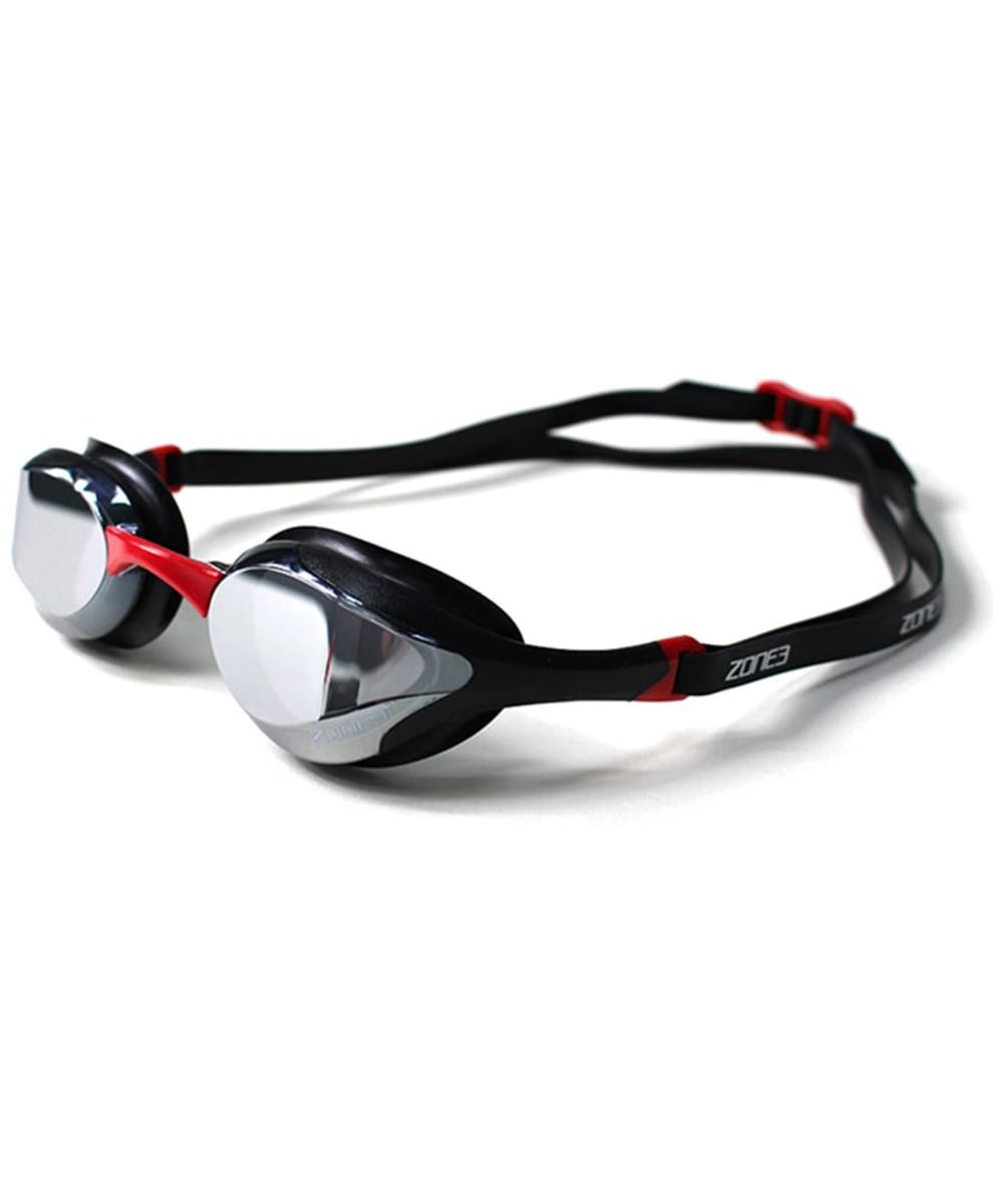 View Zone3 Volare Streamline Racing Swim Goggles Mirror Lens Black Red One size information