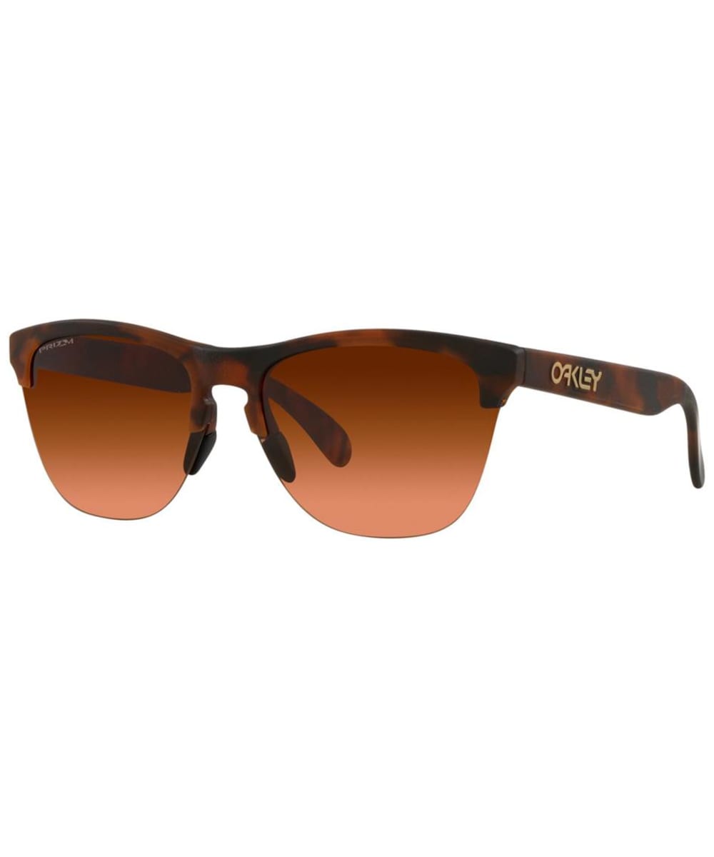 View Oakley Frogskins Liteweight Sports Sunglasses Prizm Lens Matte Brown Tortoise One size information