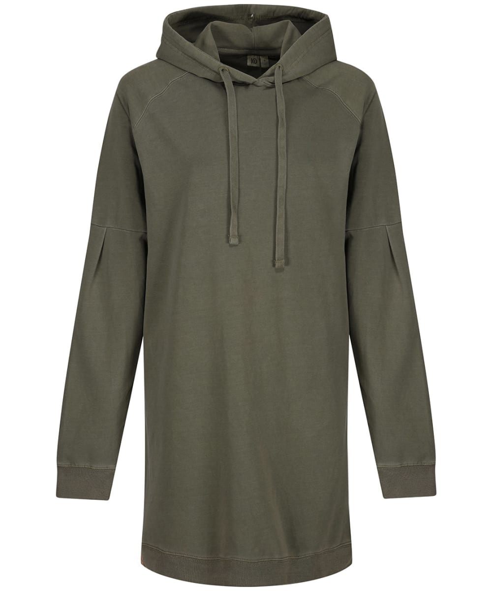 View Womens Tentree French Terry Hoodie Dress Olive Night Green UK 10 information