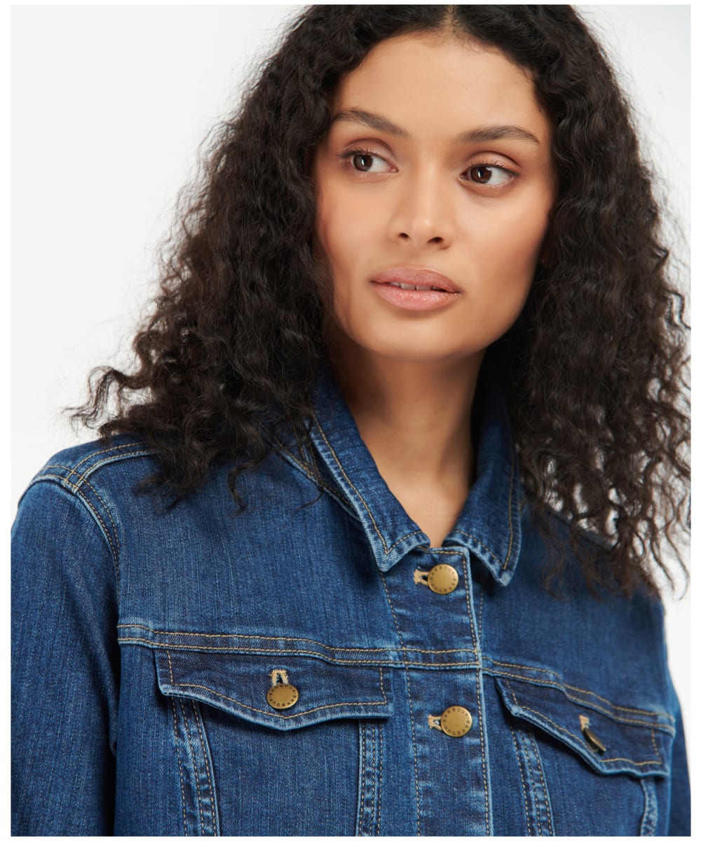 Barbour denim deals jacket womens
