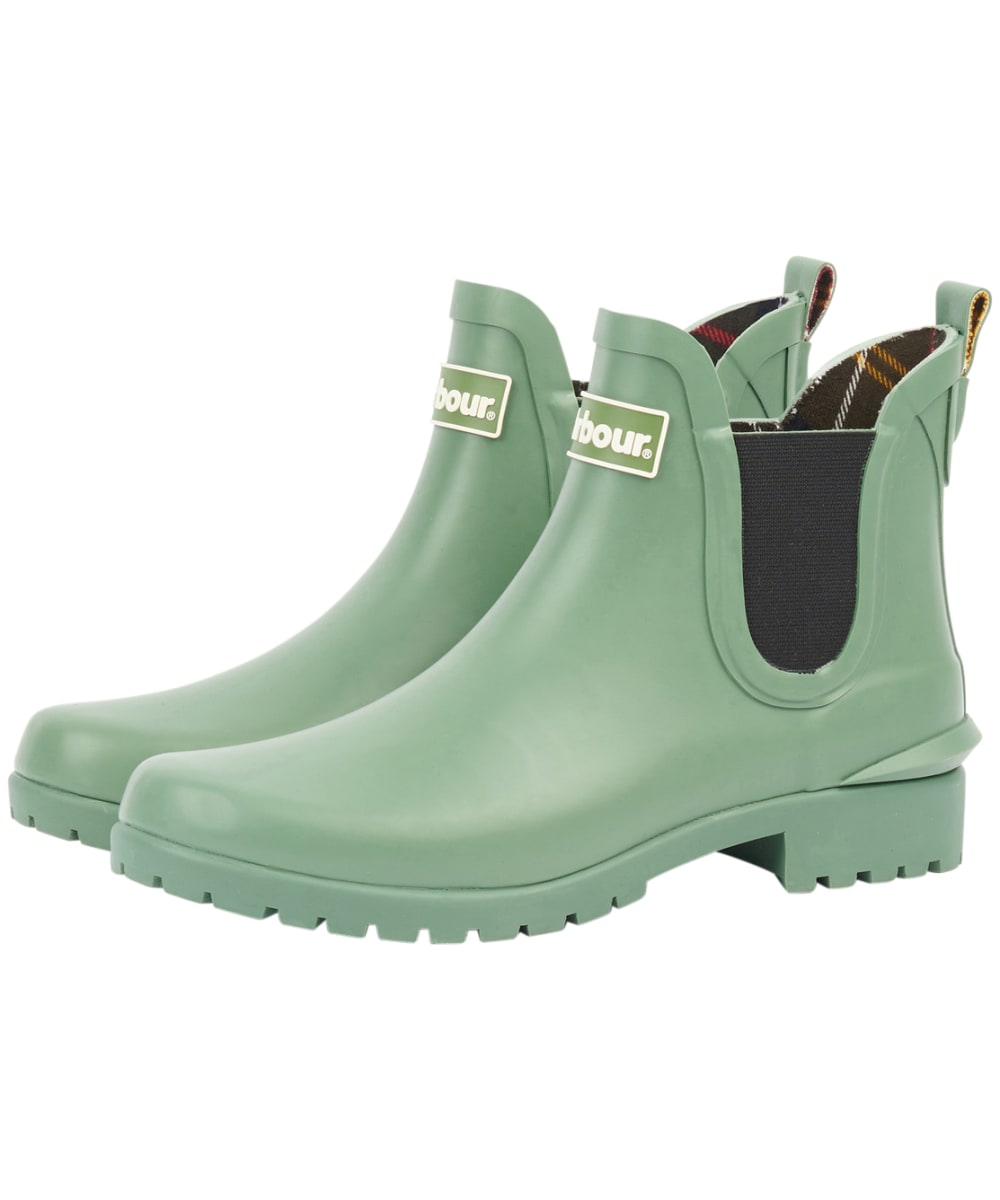 View Womens Barbour Wilton Welly Pea Green UK 7 information