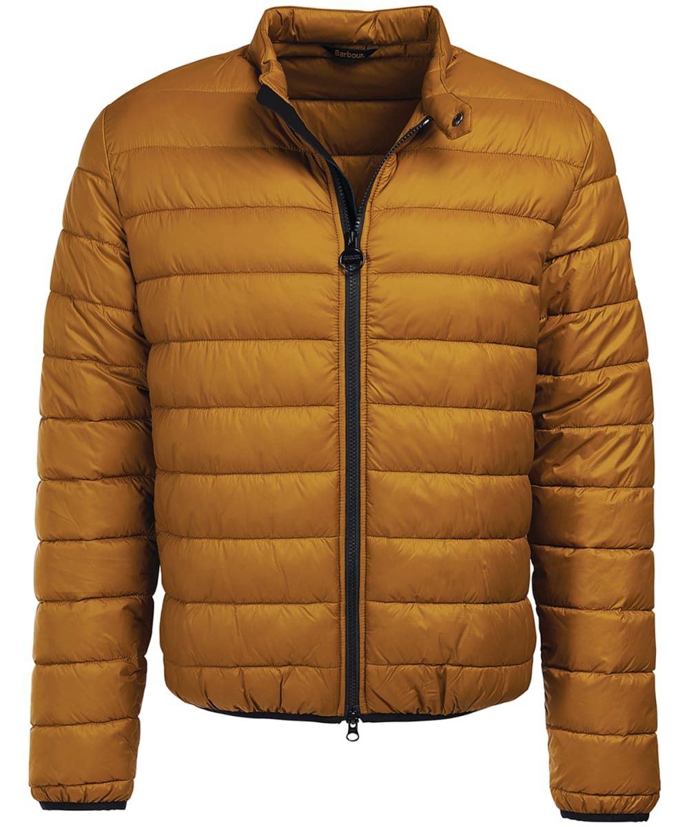 View Mens Barbour International Packable Cafe Quilted Jacket Washed Ocre UK M information