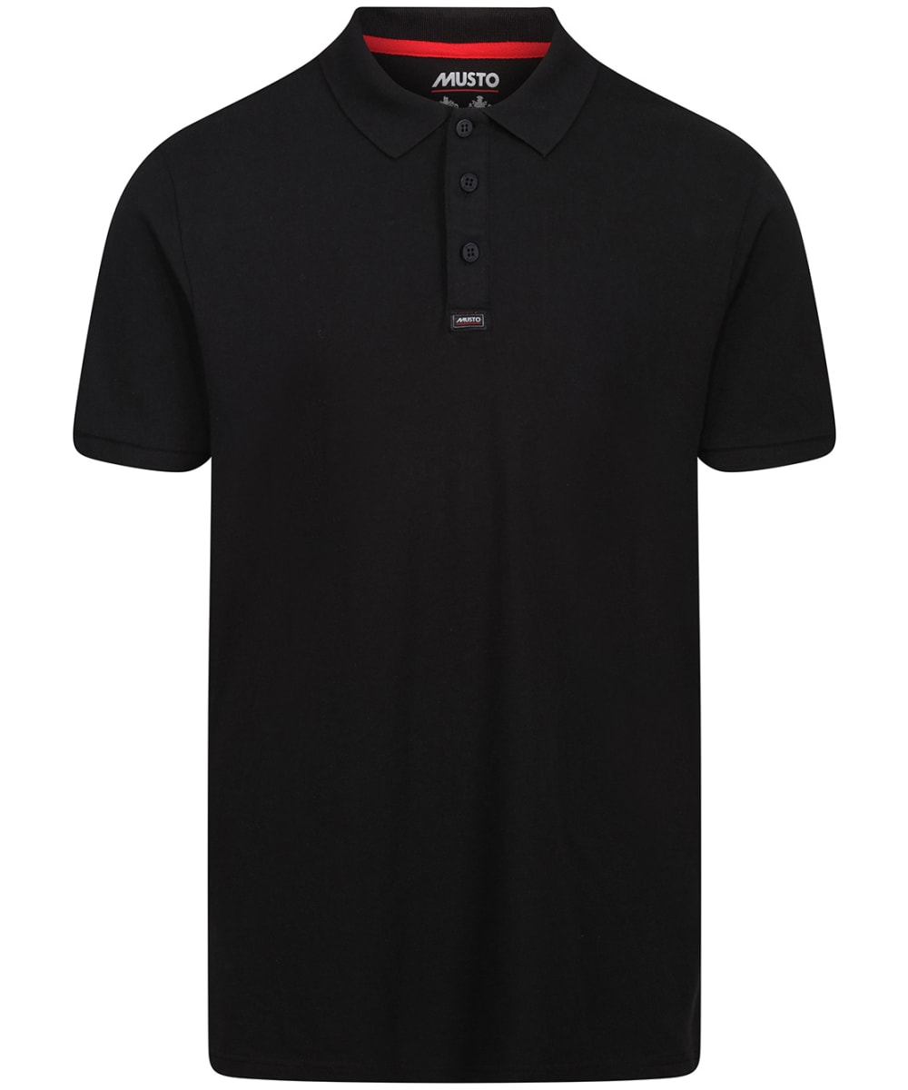 View Mens Musto Essential Cotton Pique Polo Shirt Black UK XXL information