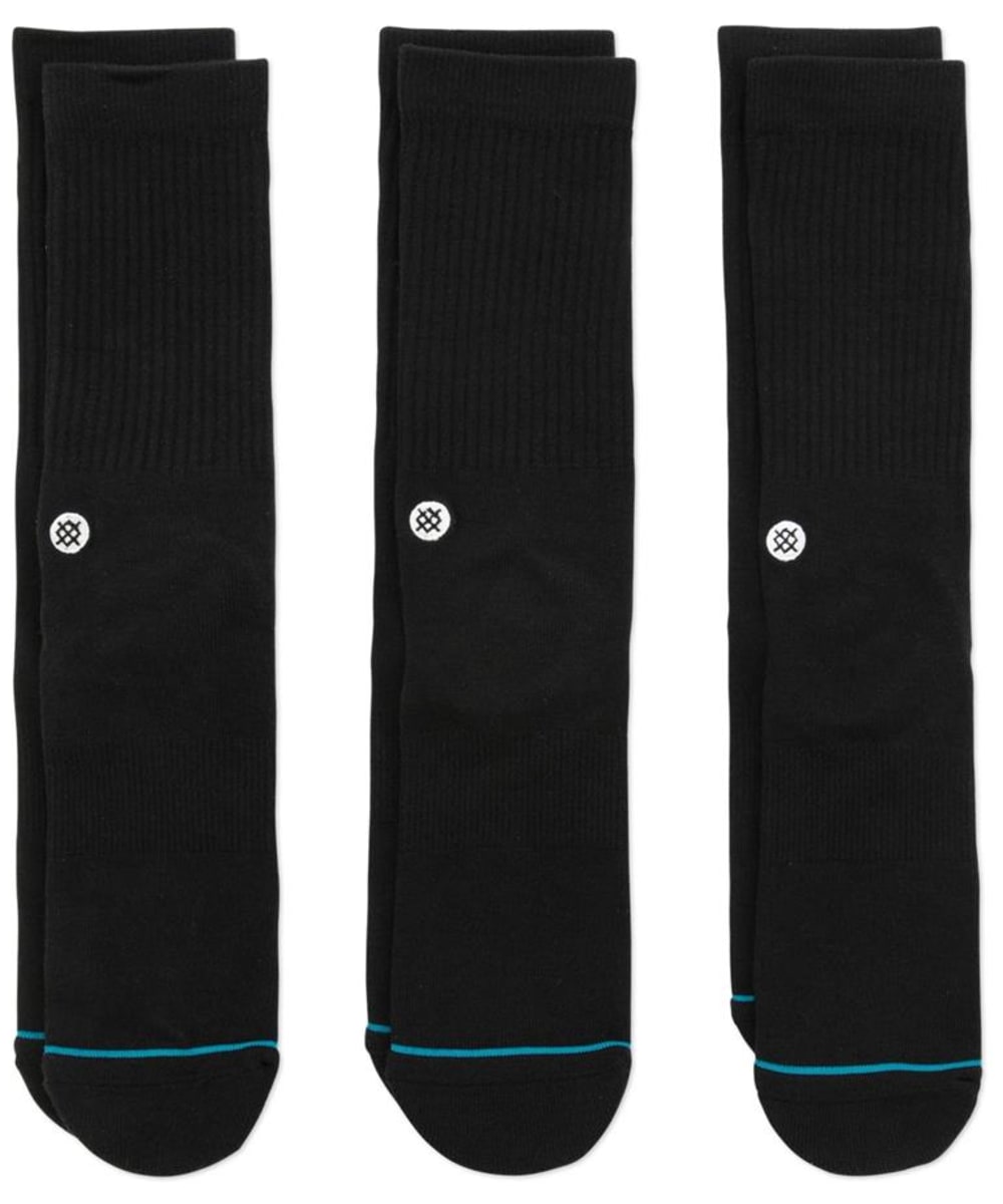 View Stance Icon Crew Socks 3 Pack Black S 355 UK information