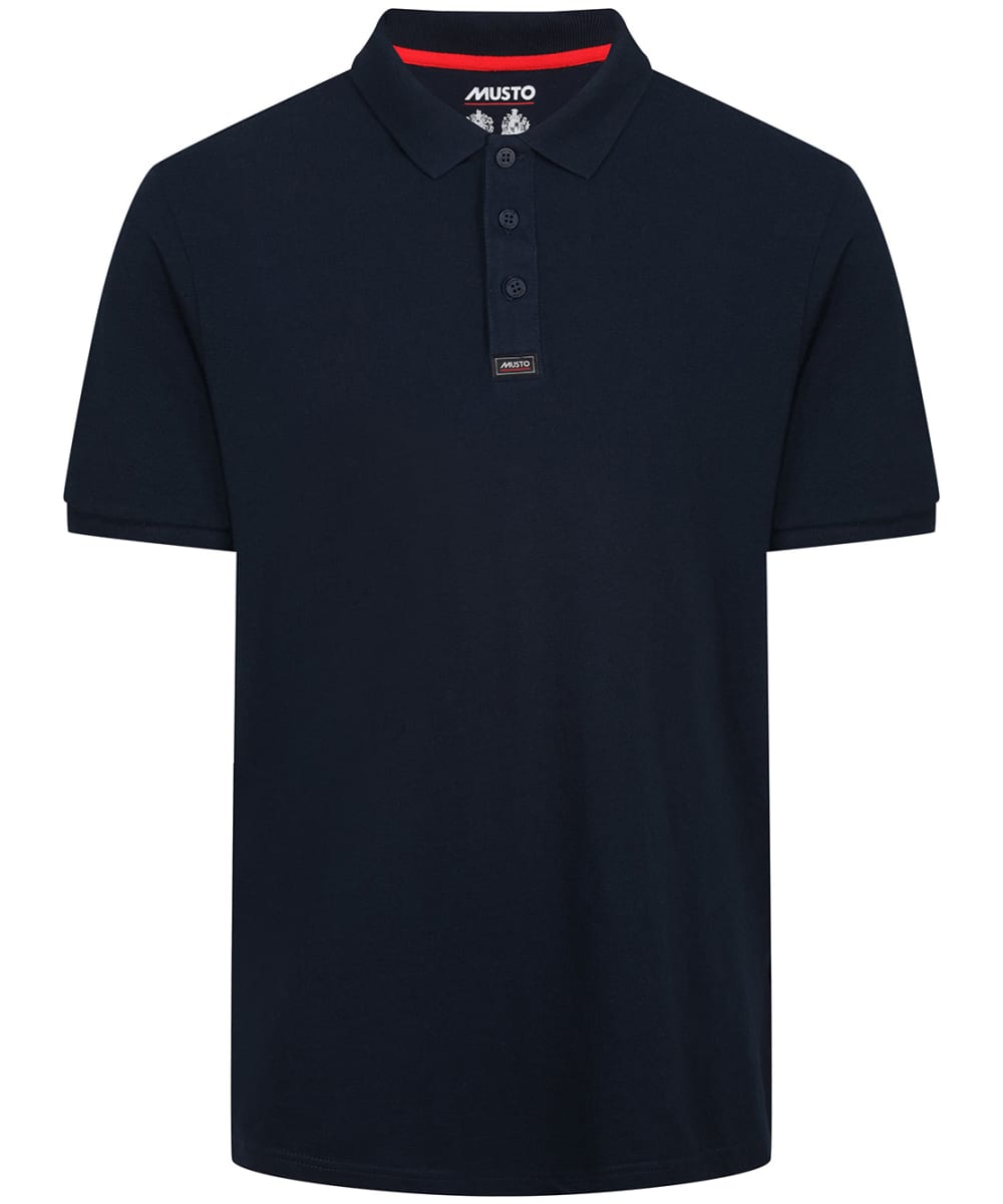 View Mens Musto Essential Cotton Pique Polo Shirt Navy UK L information