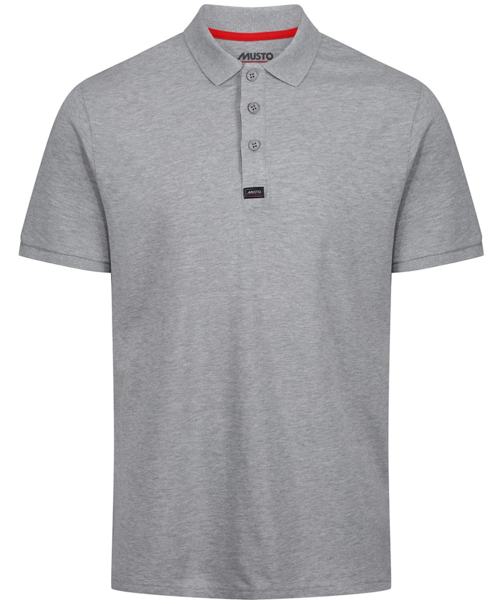 View Mens Musto Essential Cotton Pique Polo Shirt Grey Melange UK XXL information