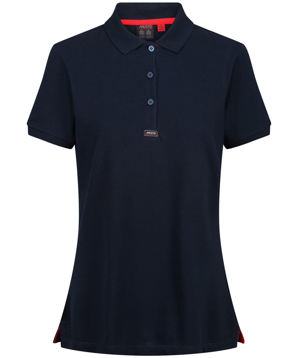 View Womens Musto Essential Cotton Pique Polo Shirt Navy UK 10 information