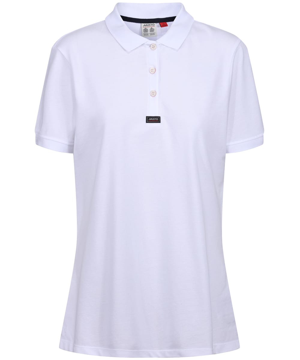 View Womens Musto Essential Cotton Pique Polo Shirt White UK 16 information