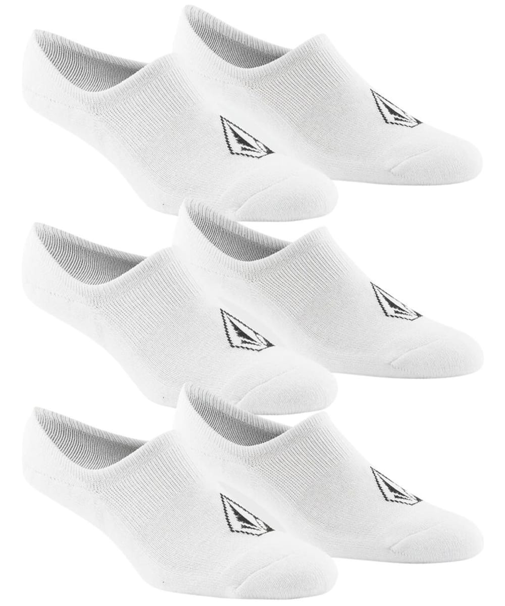 View Volcom Stones No Show Socks 3 Pack White One size information