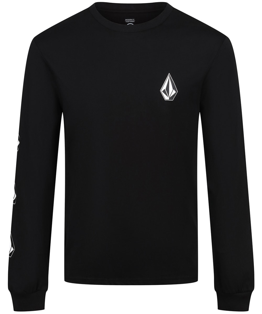 View Mens Volcom Iconic Stone Basic Long Sleeve Cotton Tee Black S information