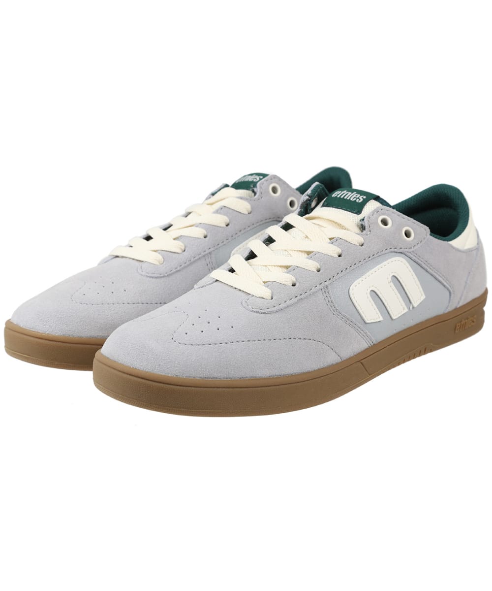 View Mens Etnies Windrow Streamline Suede Skate Shoes Grey White Gum UK 7 information